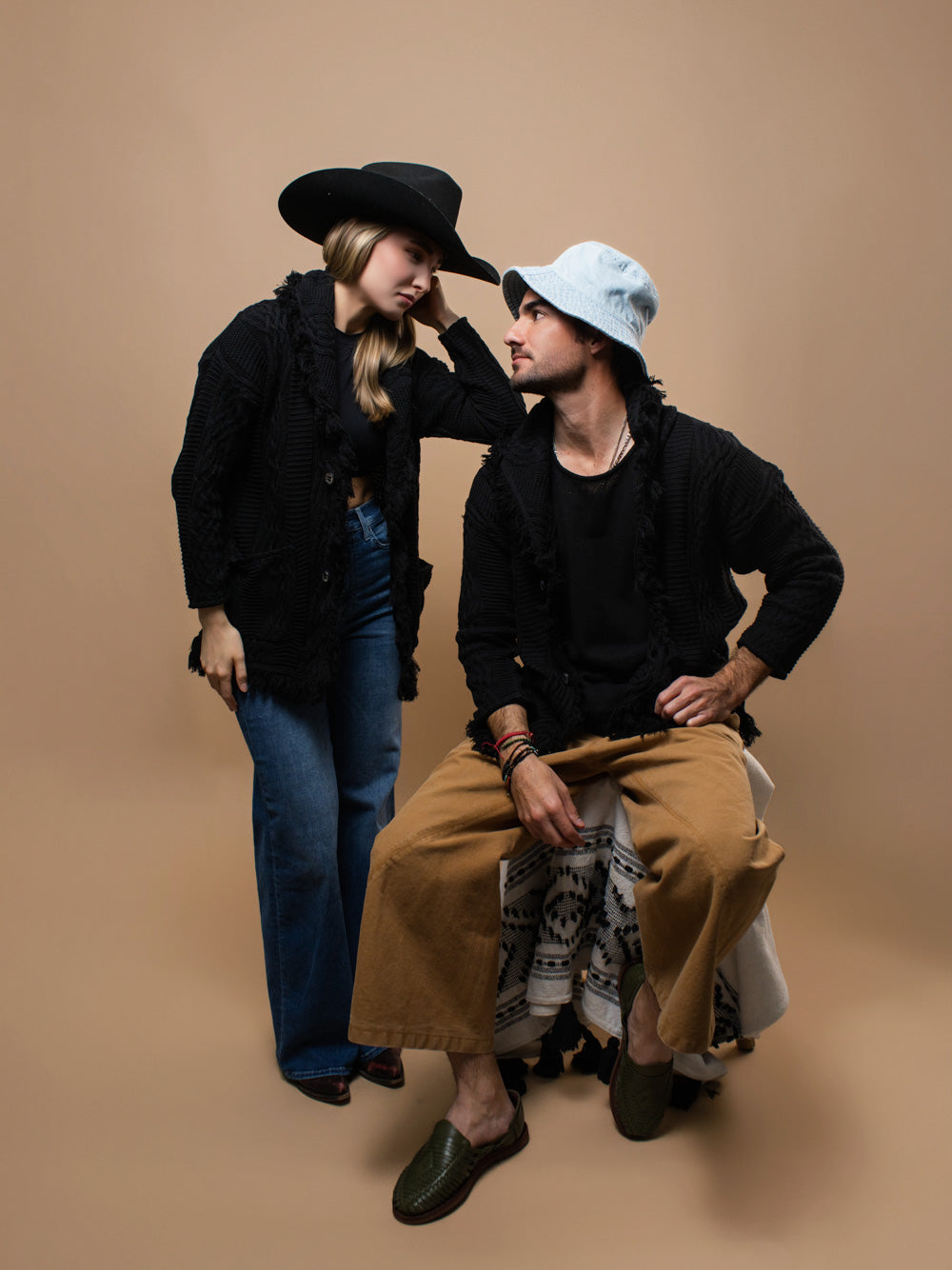 Equinox Black V-Neck Heritage Cardigan