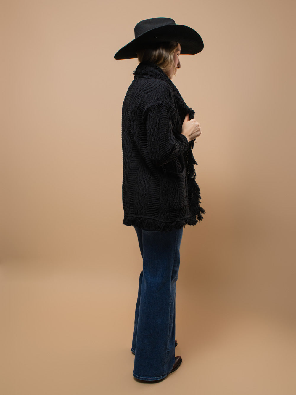 Equinox Black V-Neck Heritage Cardigan